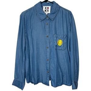 |EUC| KERRI ROSENTHAL Happiness Frame of Mind Button Down Shirt